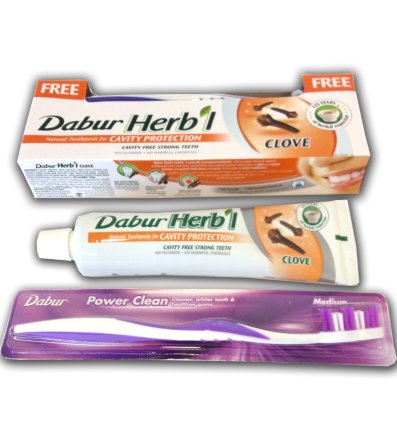Dabur Vatika / Зубная паста Herbal "Гвоздика" + зубная щетка в подарок, 150 г