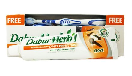 Dabur Vatika / Зубная паста Herbal "Гвоздика" + зубная щетка в подарок, 150 г