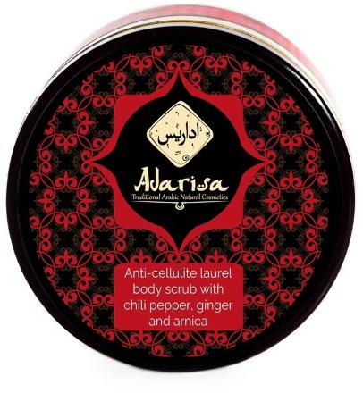 Adarisa / Антицеллюлитный лавровый скраб с чили перцем имбирем и арникой, 250 мл