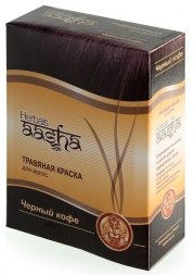 Aasha Herbals / Черный кофе - травяная краска для волос 6х10 г