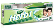 Dabur Vatika / Зубная паста Herb'l Aloe Vera с экстрактом алоэ 150 г + зубная щетка в подарок
