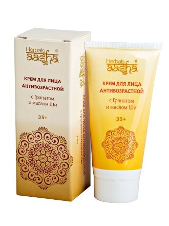 Aasha Herbals / Крем антивозрастной с гранатом и маслом ши 30 г