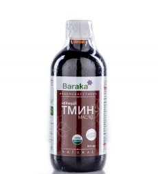 Масло черного тмина BARAKA Organic первого холодного отжима из ИНДИЙСКИХ семян в стекле, 500 мл