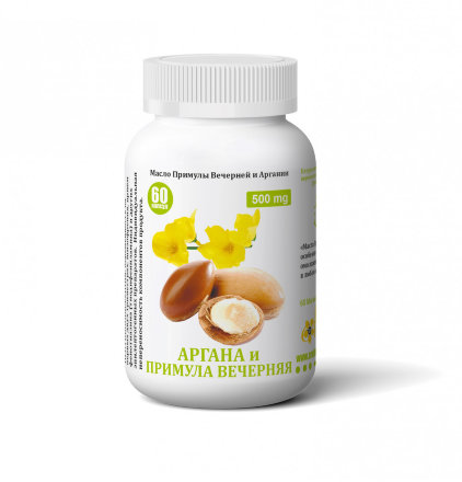 Arabian Secrets / Капсулы «АРГАНА и ПРИМУЛА ВЕЧЕРНЯЯ», масло Примулы вечерней и Аргании, 60 шт/б