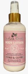 Indian Khadi / Увлажняющий лосьон для тела с Шафраном и Миндалем, 200 мл